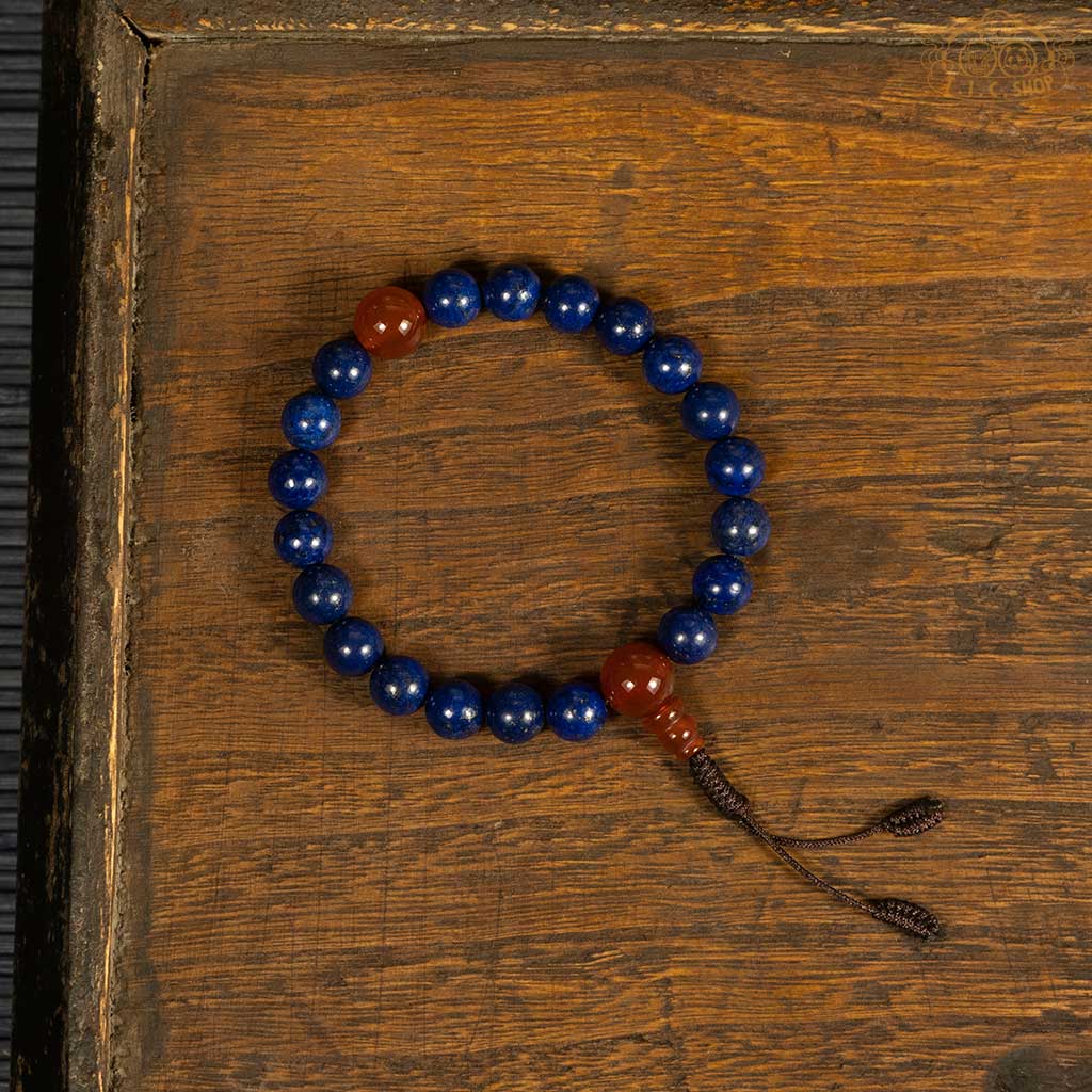 Lapis Lazuli 8mm 21 Beads Wrist Mala Bracelet