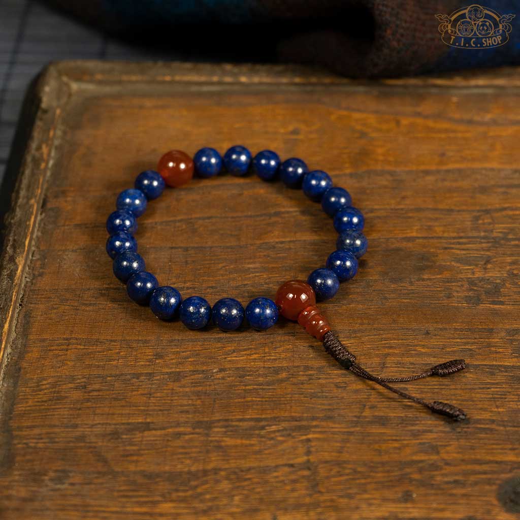 Lapis Lazuli 8mm 21 Beads Wrist Mala Bracelet