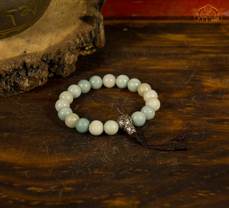 Amazonite 10 mm/18 Beads Wrist Mala Bracelet