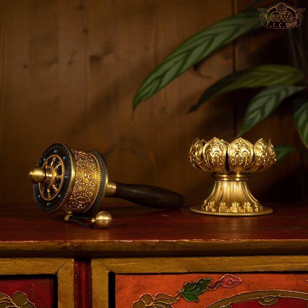 Hand-held Prayer Wheel with Stand