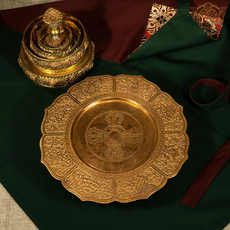 Handcrafted Antique Finish Mandala Offering Set