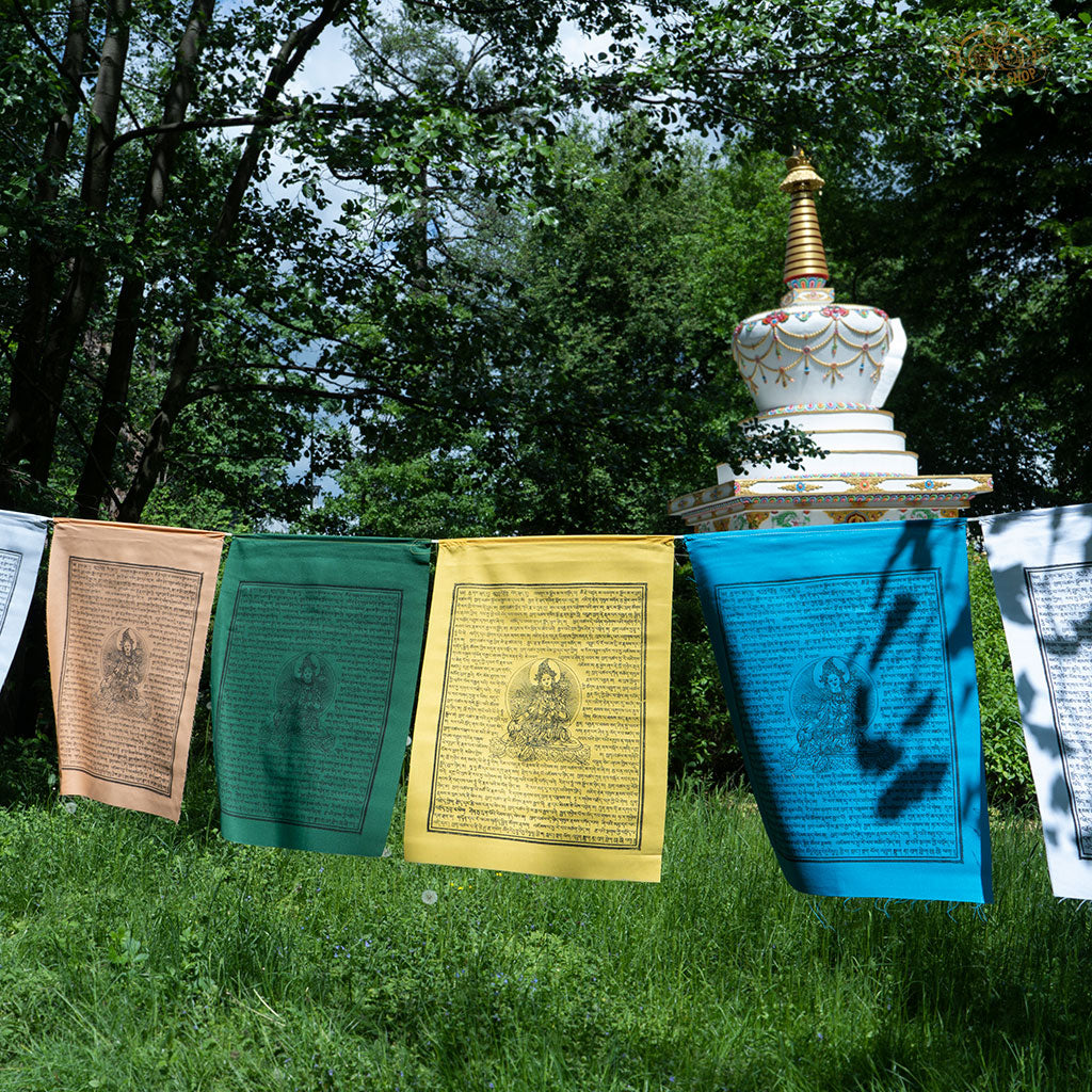 Hand-printed Cotton Tara Prayer Flags 4m