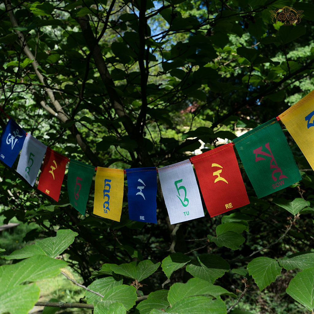 Green Tara Mantra Prayer Flags 0.75m
