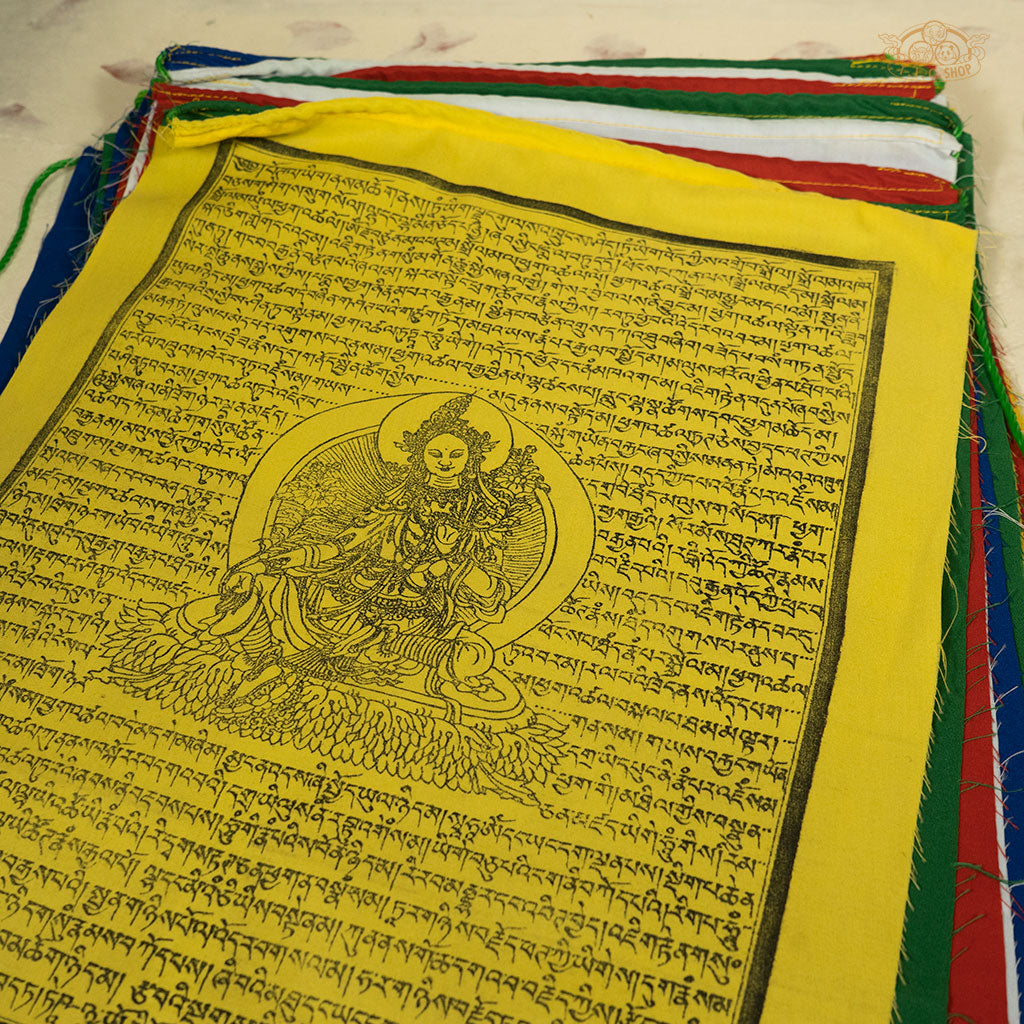 Hand-printed Cotton Tara Prayer Flags 10m