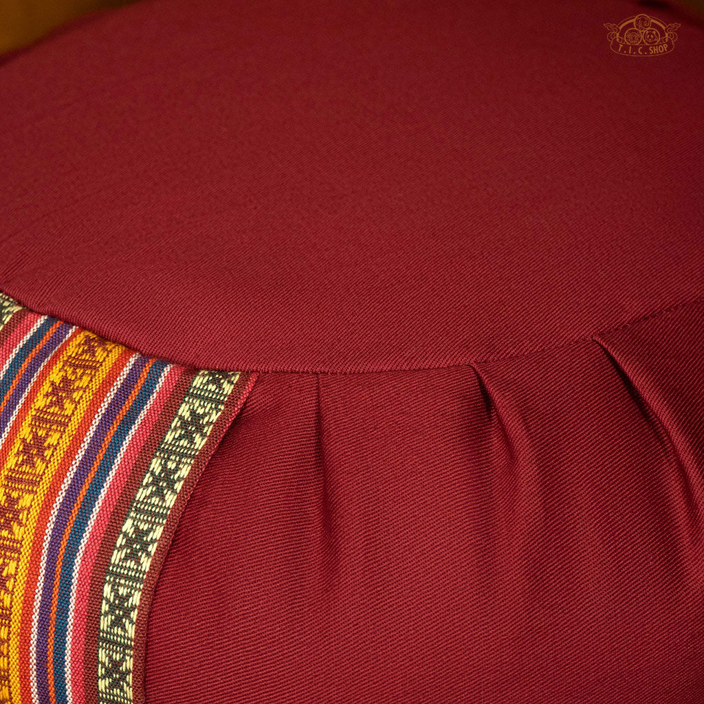Traditional Yoga Meditation Cushion Red