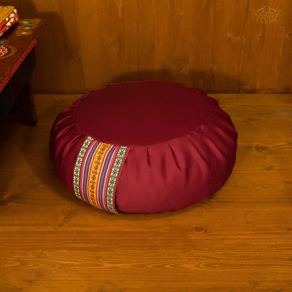 Traditional Yoga Meditation Cushion Red