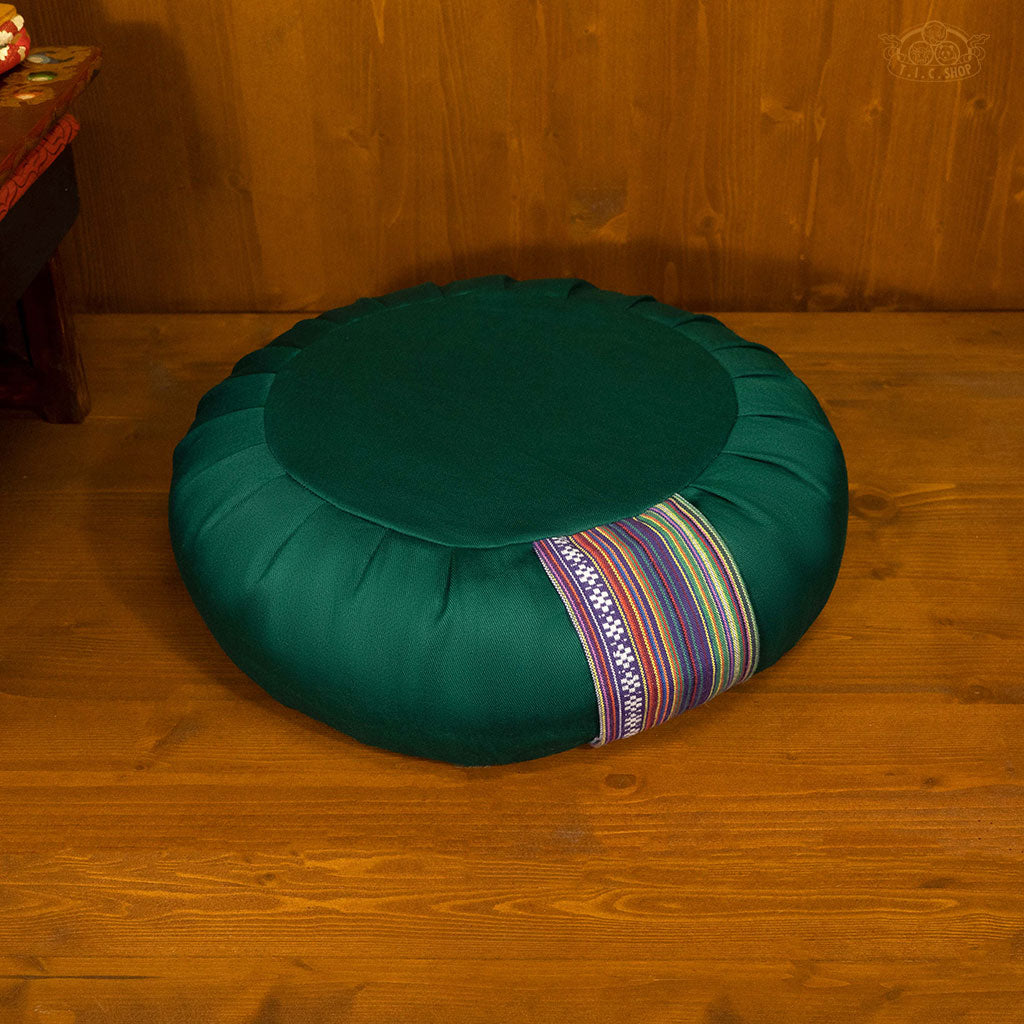 Traditional Yoga Meditation Cushion Green