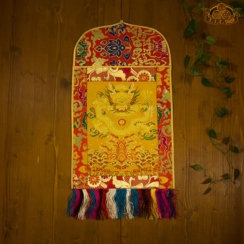 Dragon Embroidery Brocade Tibetan Traditional Wall Decoration