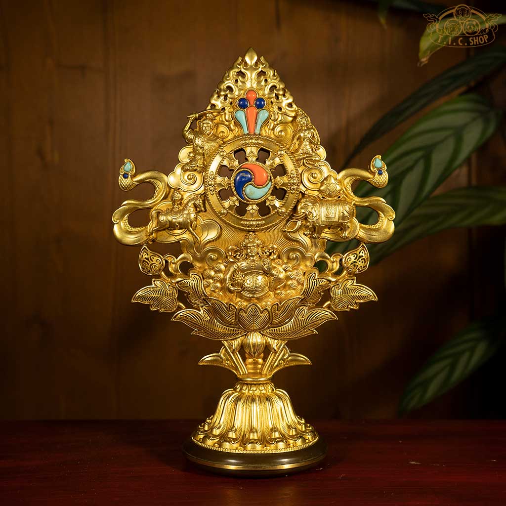Seven Precious Emblems of Royalty Buddhist Altar Decoration