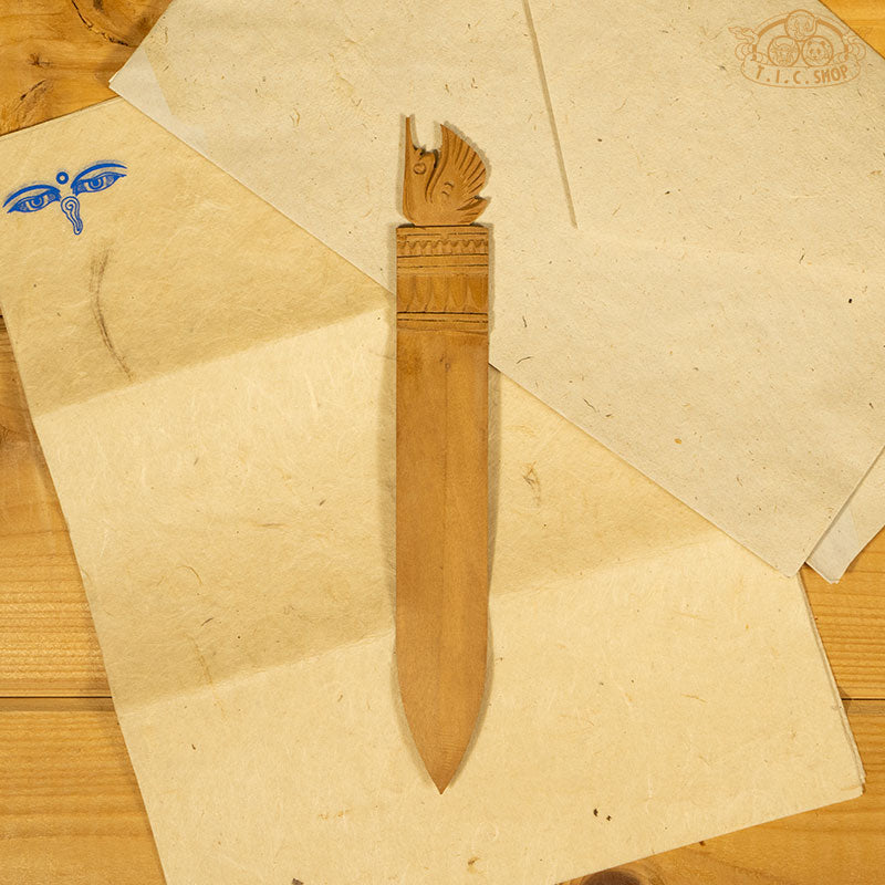 Hand Carved Wooden Envelope Opener