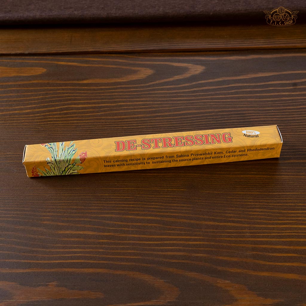 De-stressing Tibetan incense with Sabina, Cedar, and Rhododendron for calming mind and meditation