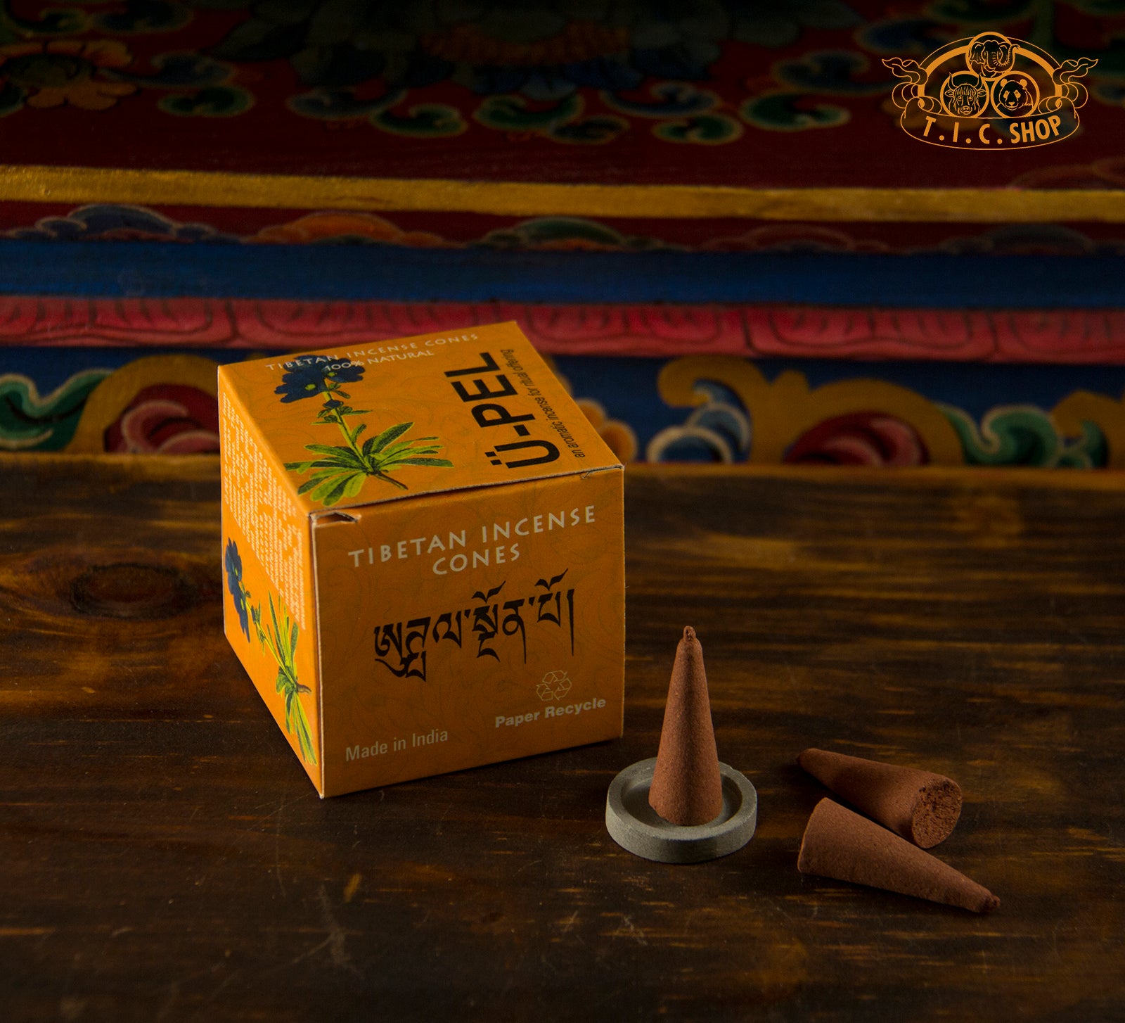 Ü-PEL Tibetan Incense cones with aromatic herbs and Juniper for meditation. non-narcotic and chemical-free, purifying.for spiritual practice, environment cleansing, safe inhalation