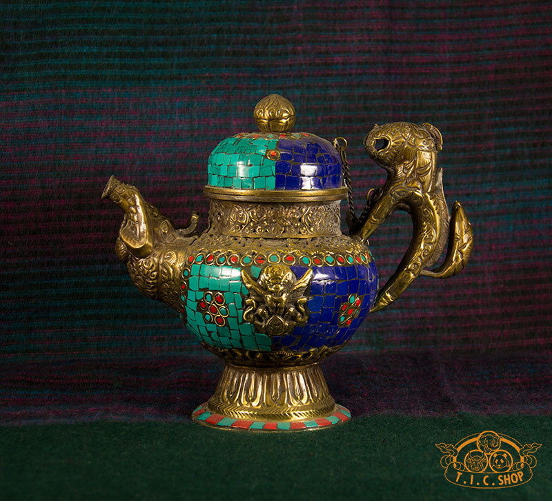 Brass Inlay Teapot