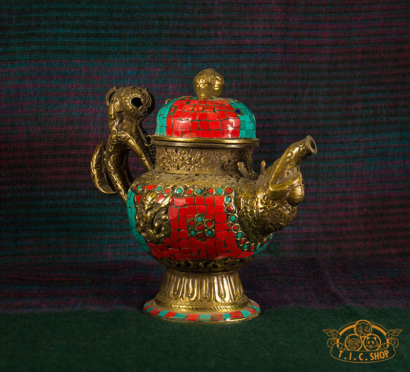 Brass Inlay Teapot