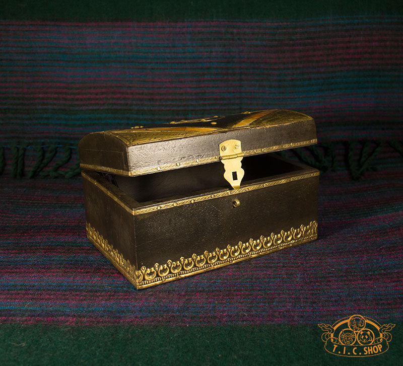 Yak Bone Inlays Indian Wooden Treasure Chest Jewelry Box