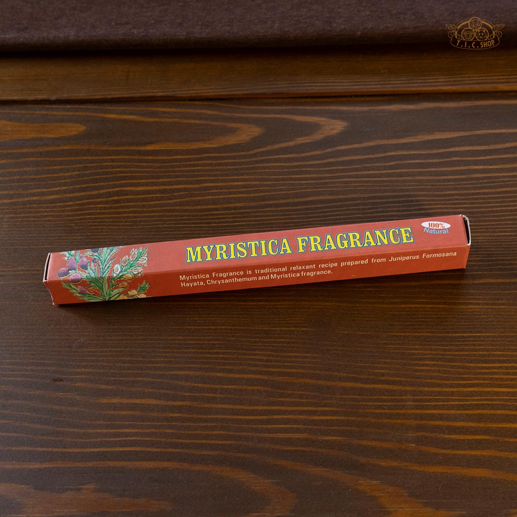 Myristica Fragrance Tibetan incense with Juniper, Chrysanthemum, and Myristica for relaxation. Non-toxic natural incense for calming and stress relief, chemical-free