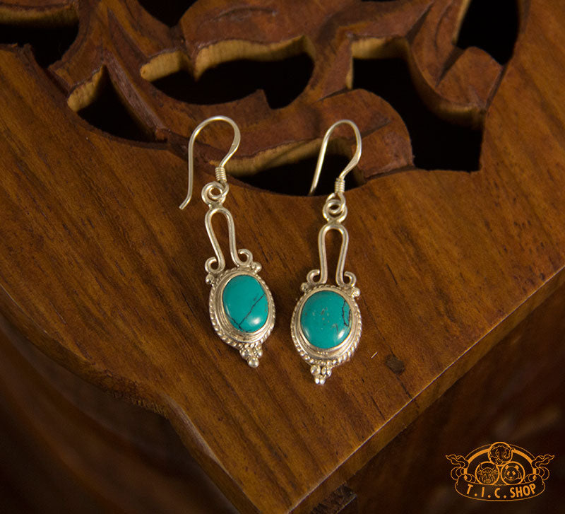 Turquoise Silver Earrings